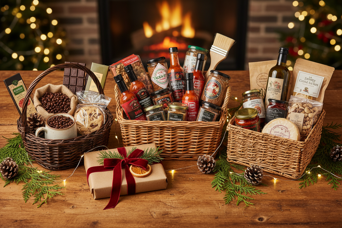 Holiday gift baskets, bundles and gift sets from independent American makers.