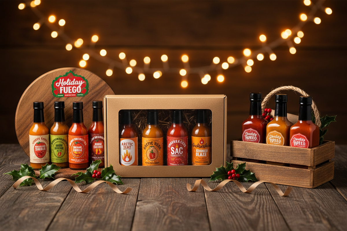 Holiday hot sauce gift guide with bundles, variety packs and gift sets