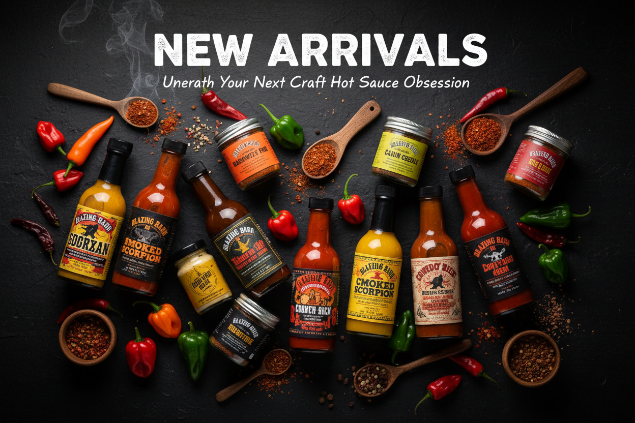 New Arrivals collection of fresh small-batch craft hot sauces artisan pepper sauces and gourmet condiments from independent American brands