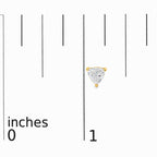 14K Gold Lab Grown Trillion Cut Solitaire Diamond Stud Earrings