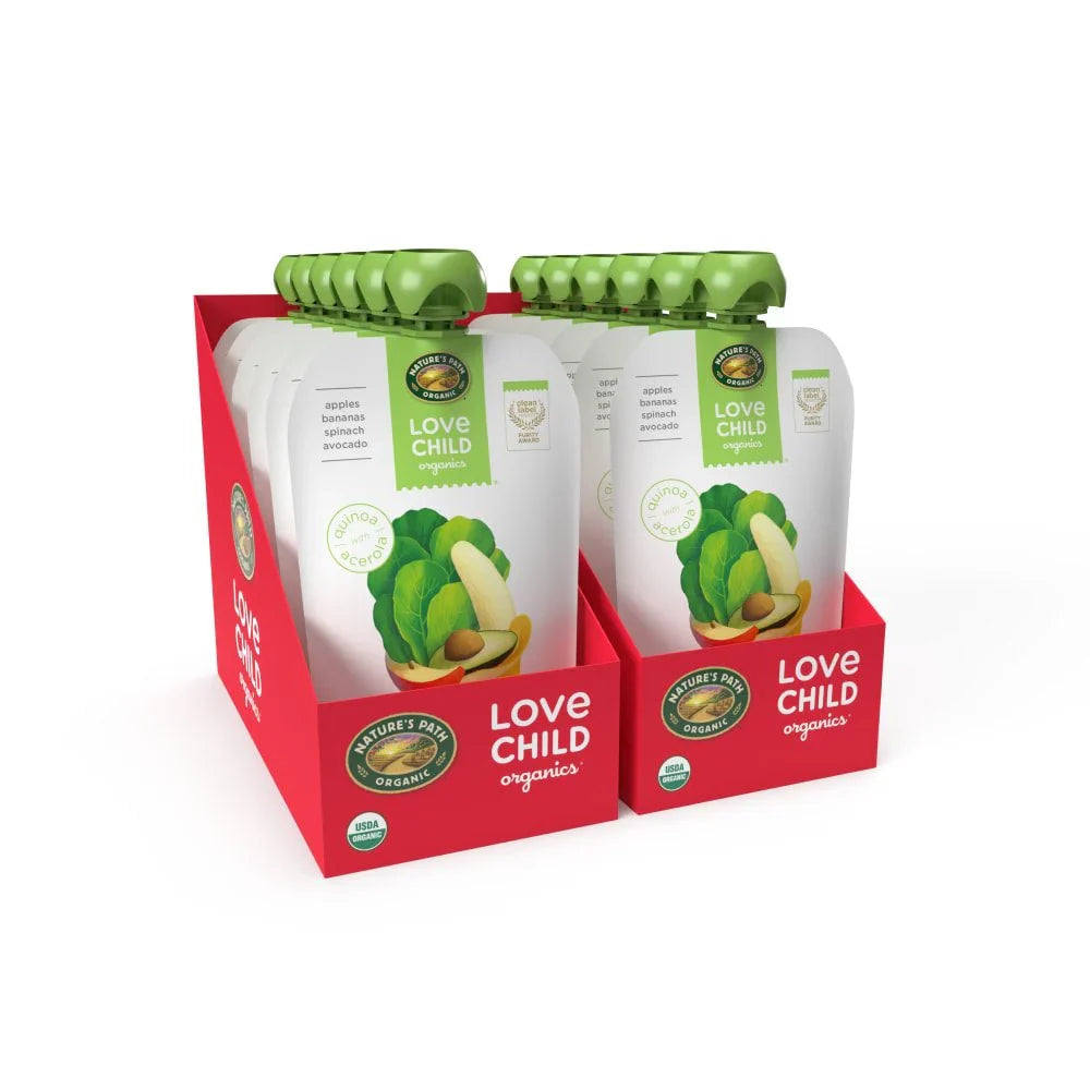 Love Child Organics Organic Cherry Spinach Snack Bar, 4 oz (Case of 8)