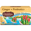 Celestial Seasonings Tea Ginger with Probiotics, 16 Bag Case (6 Pack)