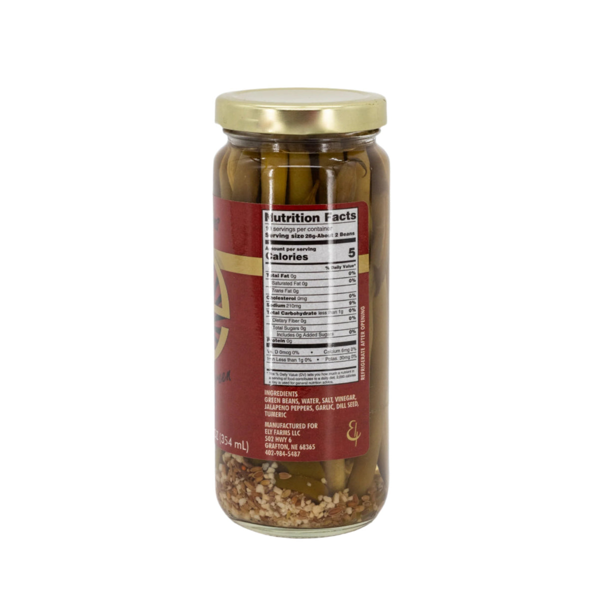 Pickled Green Beans | 12 oz | Ely Farms