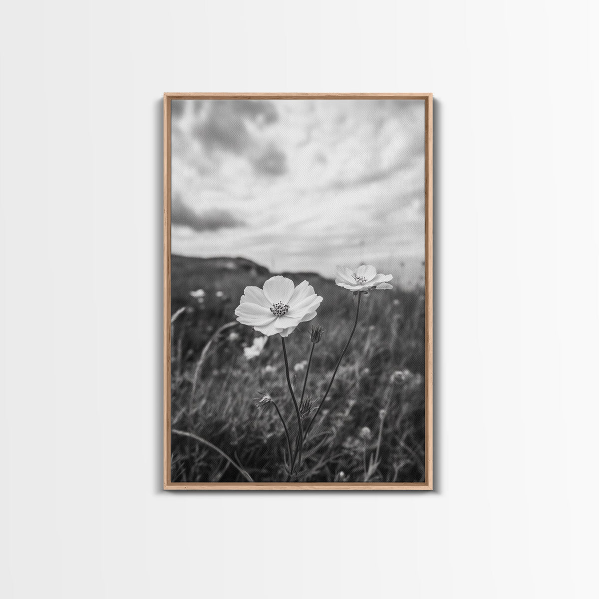 Wildflower Pair, Meadow Romance, Country Floral, Nature Canvas Print, Living Room Wall Art, Cottagecore Vibes, Farmhouse Botanical Print