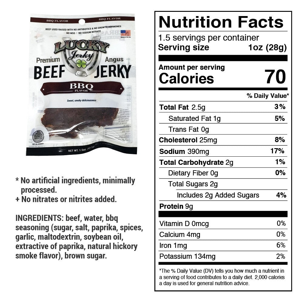 BBQ Beef Jerky | Pack of 3 | 1.5 oz | Nebraska Star Beef