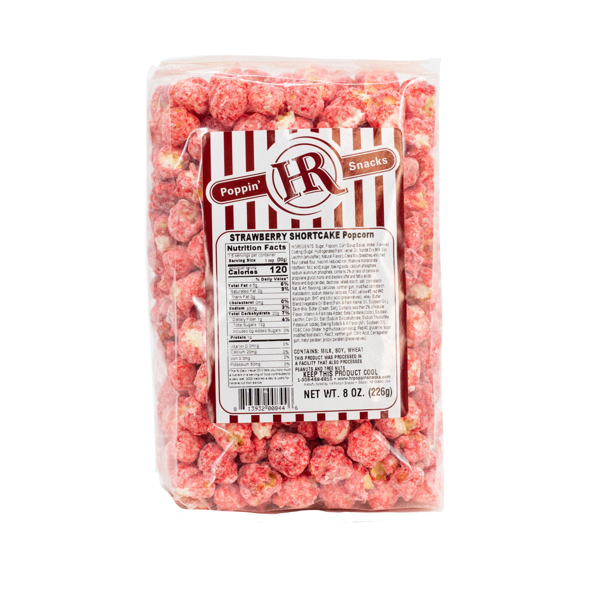 Strawberry Shortcake Popcorn | Pack of 2 | 8 oz | HR Poppin' Snacks