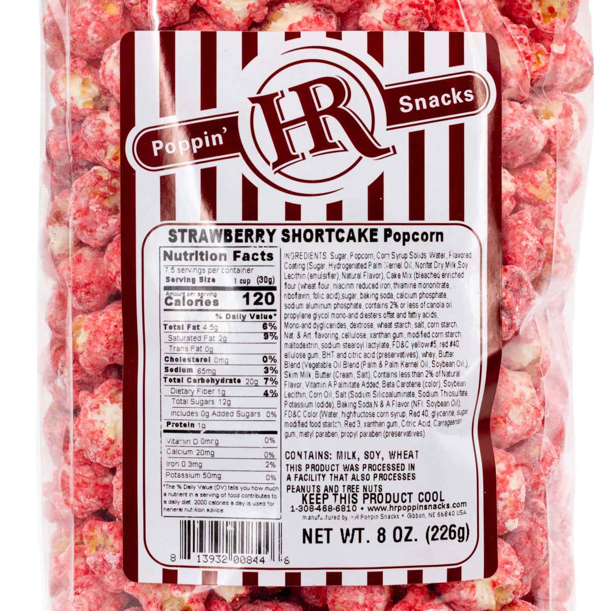 Strawberry Shortcake Popcorn | Pack of 2 | 8 oz | HR Poppin' Snacks