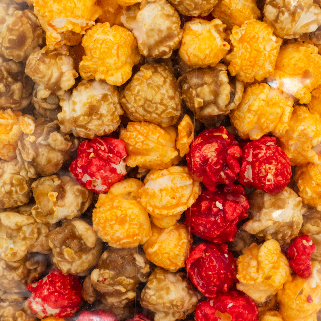 SALE CLOSE DATED | Cheesy Caramel Cinnamix Popcorn | 4 oz | HR Poppin' Snacks