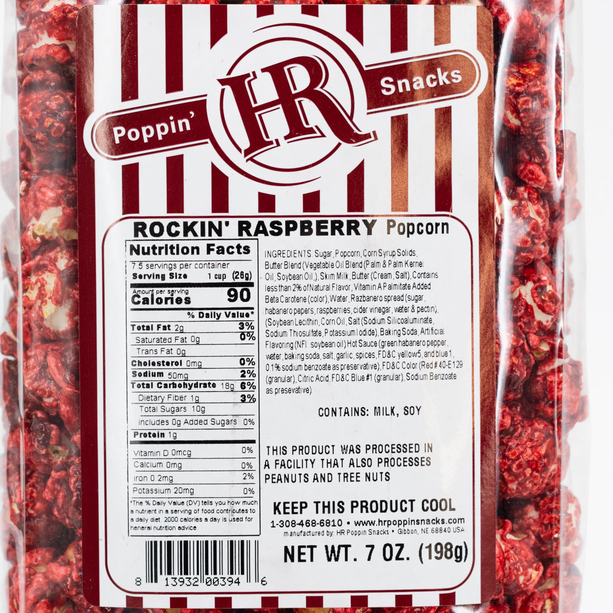 Rockin' Raspberry Popcorn | 5 oz | HR Poppin' Snacks