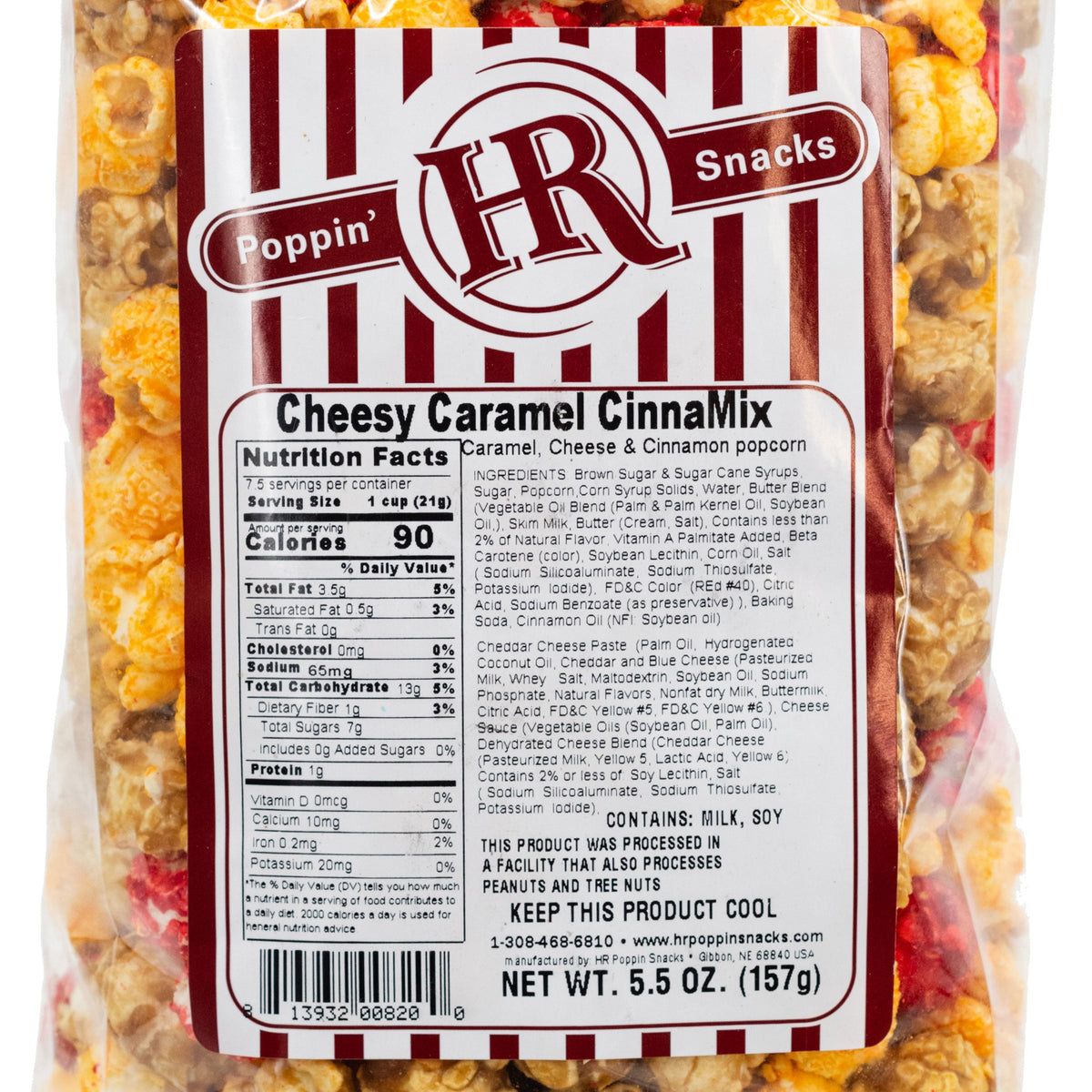 SALE CLOSE DATED | Cheesy Caramel Cinnamix Popcorn | 4 oz | HR Poppin' Snacks