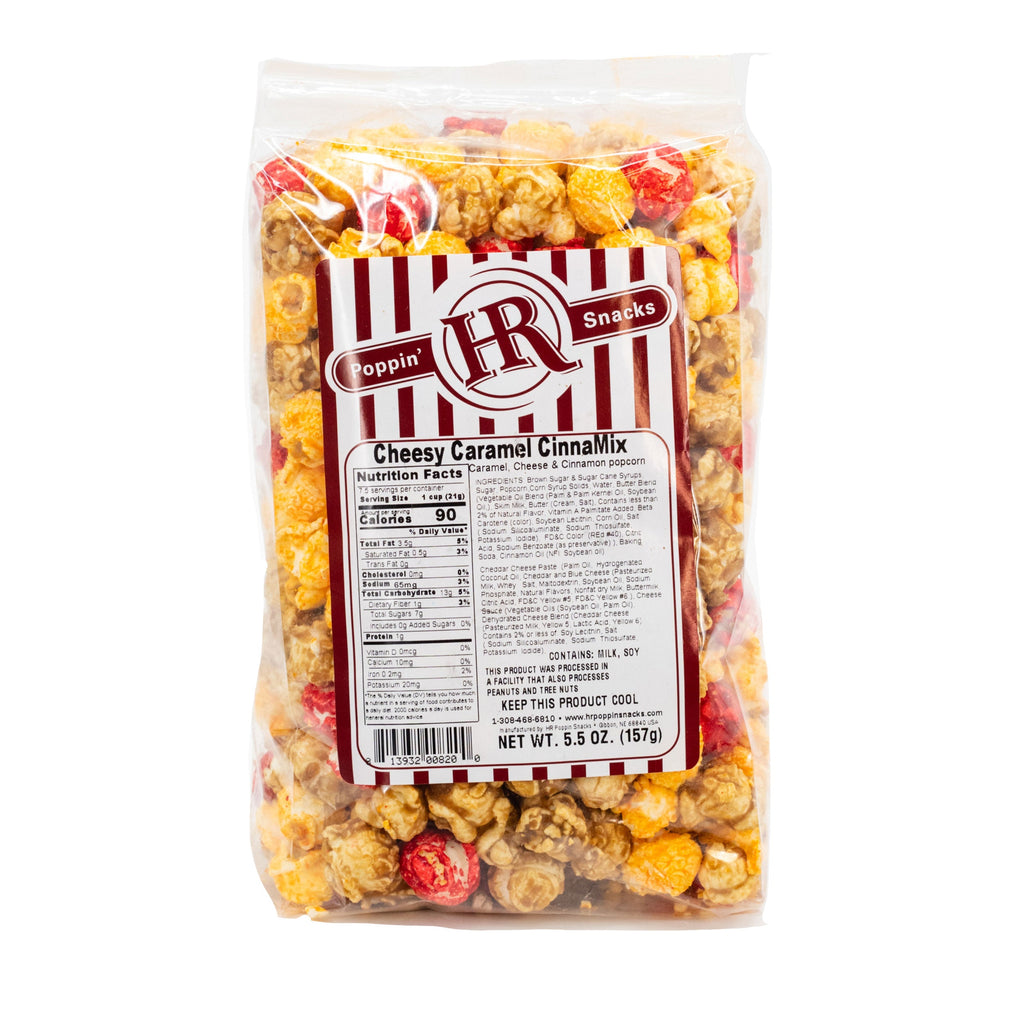 SALE CLOSE DATED | Cheesy Caramel Cinnamix Popcorn | 4 oz | HR Poppin' Snacks