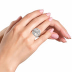 10K Gold 1/2 Cttw Diamond Intertwined Loop Bypass Ring