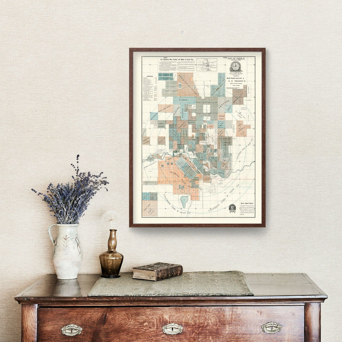 Vintage Map of Wayne Township, Marion County, Indiana 1922