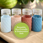 Diamond Lattice Silicone Bottle Sleeves Set, for 10oz & 16oz Bottles