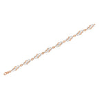 10k rose gold 1.0 cttw diamond infinity swirl link bracelet 7.25 inches bijoux-nyc direct