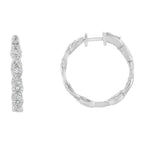 10k white gold infinity diamond drop earrings 1 1/2 cttw bijoux-nyc direct