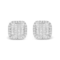 1/2 cttw diamond composite and halo stud earrings in 10k white gold bijoux-nyc direct