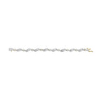 3.00 cttw diamond cluster wave link bracelet in 10k two-tone gold 7.25 bijoux-nyc direct