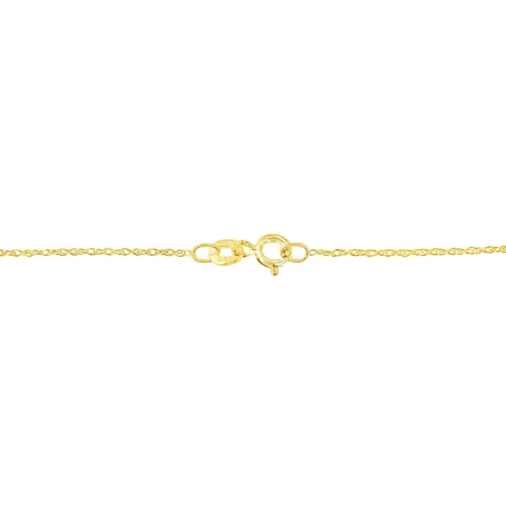 1/4 cttw diamond open heart pendant in 10k yellow gold 18 inch chain bijoux-nyc direct