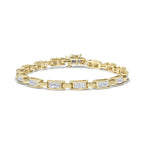 2.0 cttw princess cut diamond invisible link bracelet 10k yellow gold 7 bijoux-nyc direct