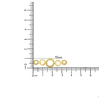 10k gold over silver diamond graduated infinity circle bolo bracelet bijoux-nyc direct