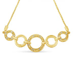 10k gold over silver diamond graduated infinity circle bolo bracelet bijoux-nyc direct