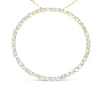 4.0 cttw diamond circle pendant in 10k gold-plated sterling silver bijoux-nyc direct