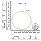 4.0 cttw diamond circle pendant in 10k gold-plated sterling silver bijoux-nyc direct
