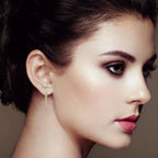 Diamond hoop earrings in 10k yellow gold plated silver 2 cttw bijoux-nyc direct