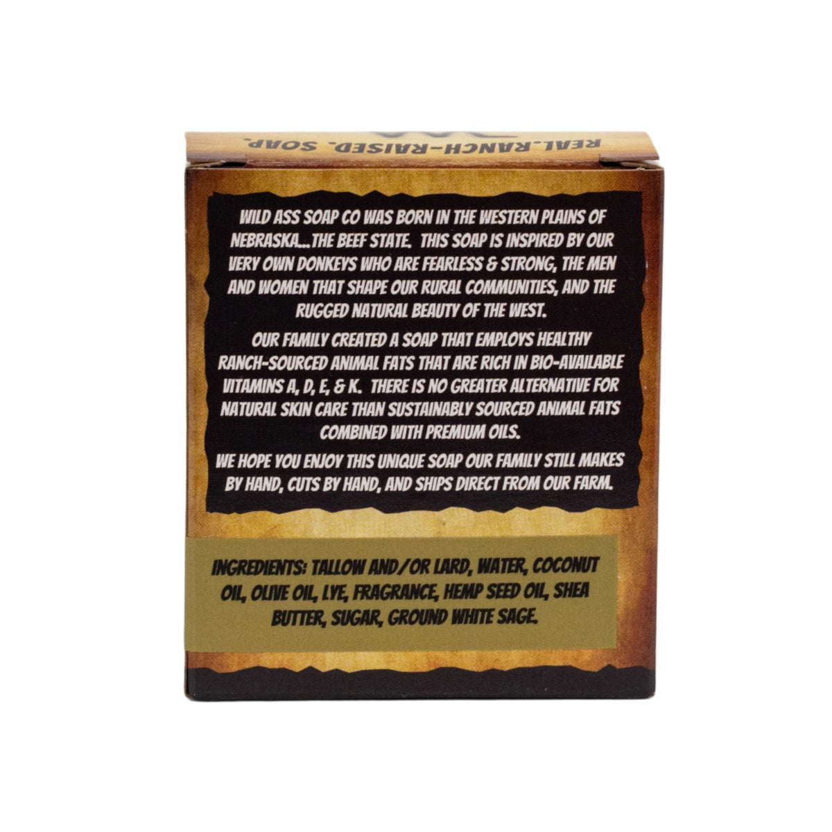 Tallow Bar Soap | Western Sage Scent | Pack of 3 | 4.5 oz | Palm Oil & Paraben Free | Wild Ass Soap Co