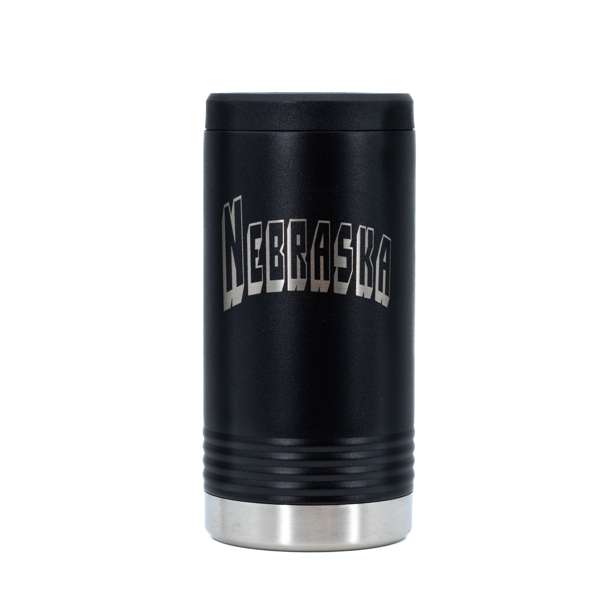 Insulated Nebraska Engraved Slim Can Cooler | Multiple Colors | RCK Creations & More