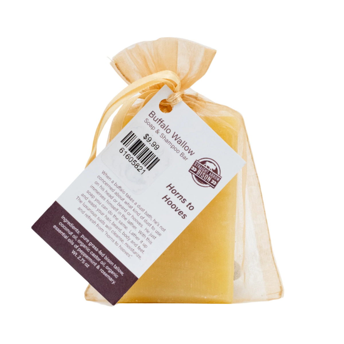 Buffalo Wallow Soap & Shampoo Bar | 2.75 oz | Straight Arrow Bison