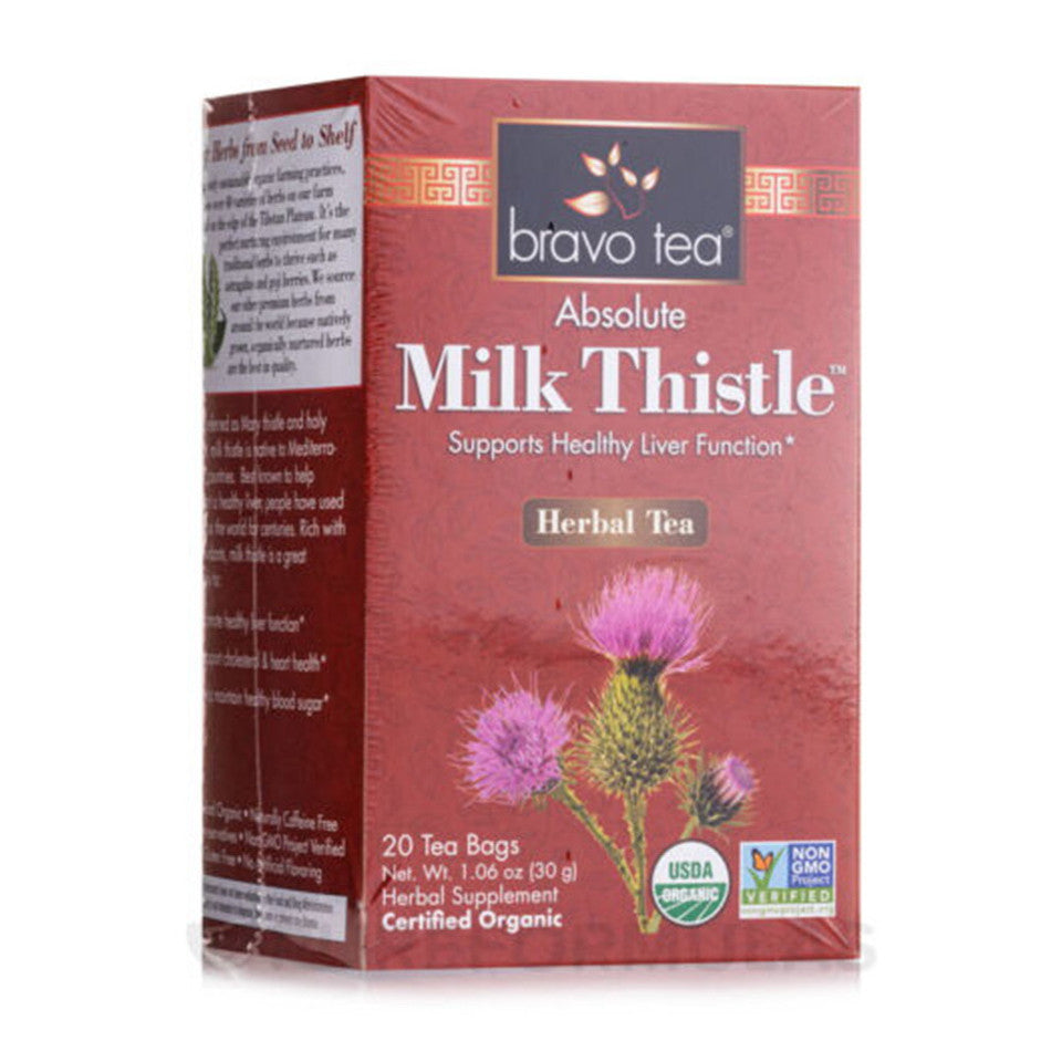 Bravo Teas & Herbs Milk Thistle Tea, 20 ct
