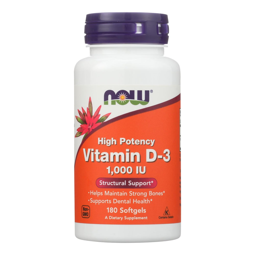 Now Foods Vitamin D-3 1000iu - 180 Sgels - 1 Each