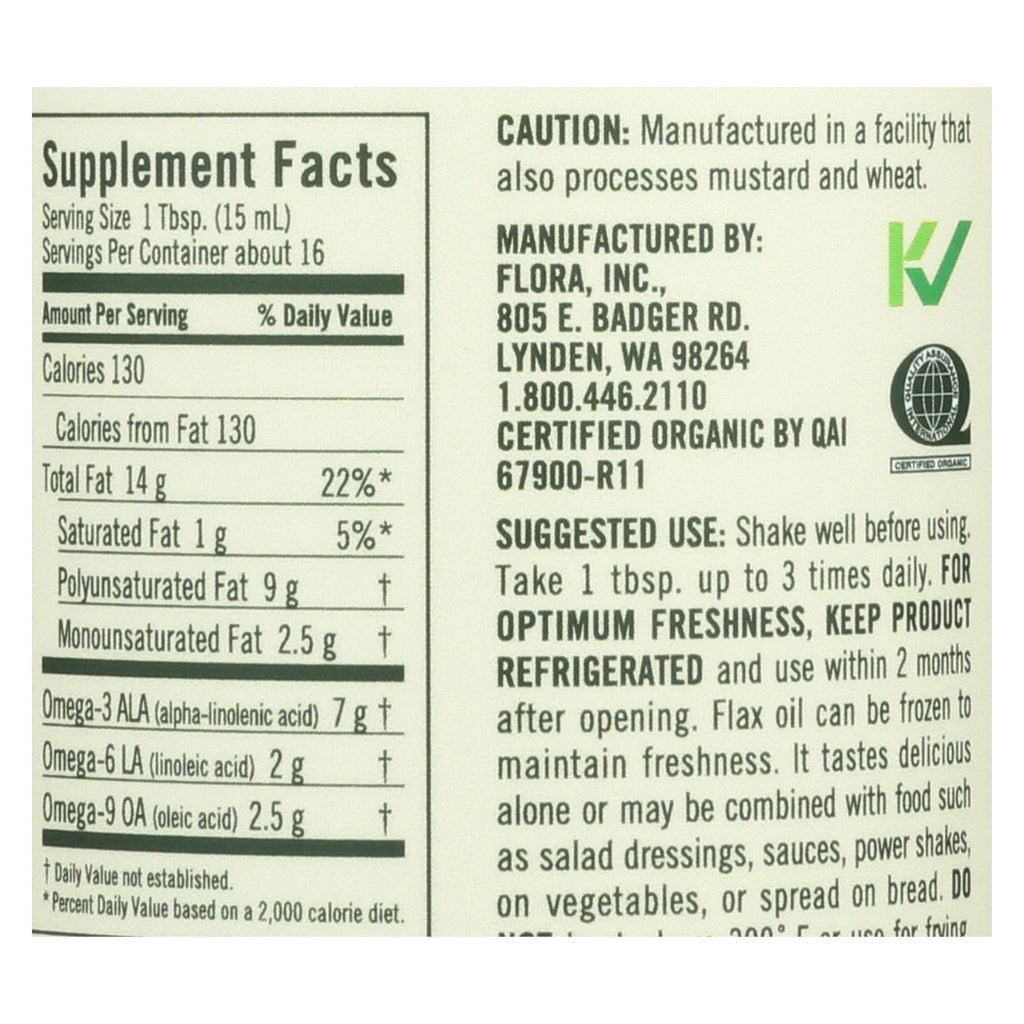 Flora Flax Oil  8.5oz