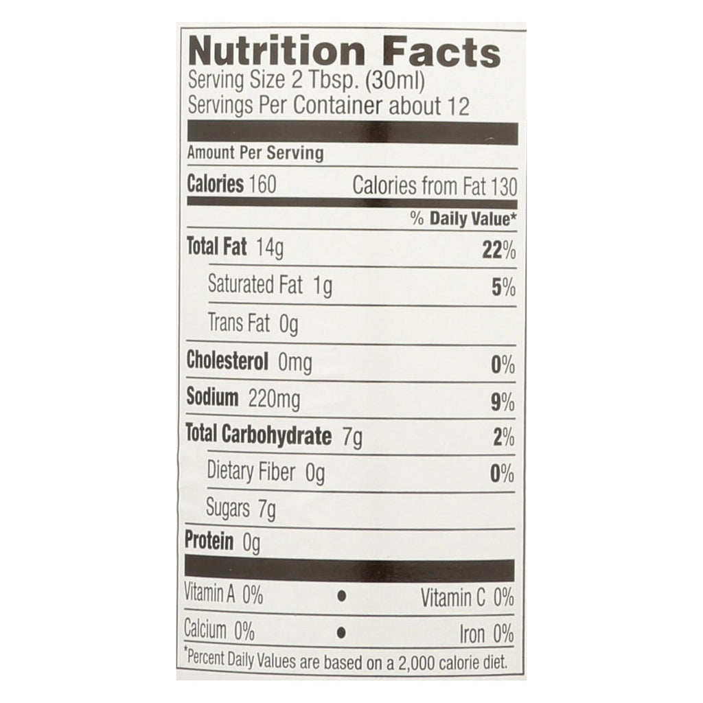 Brianna's Poppy Seed Salad Dressing, 12 fl oz (Case of 6)