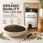 Organic Black Peppercorns – Whole, for Grinding & Marinades