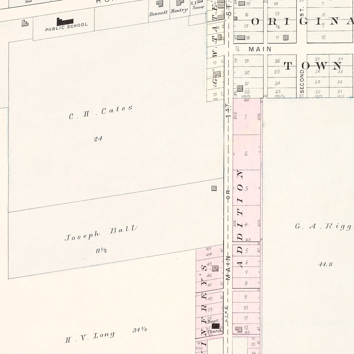 Vintage Map of Lone Jack, Missouri 1904