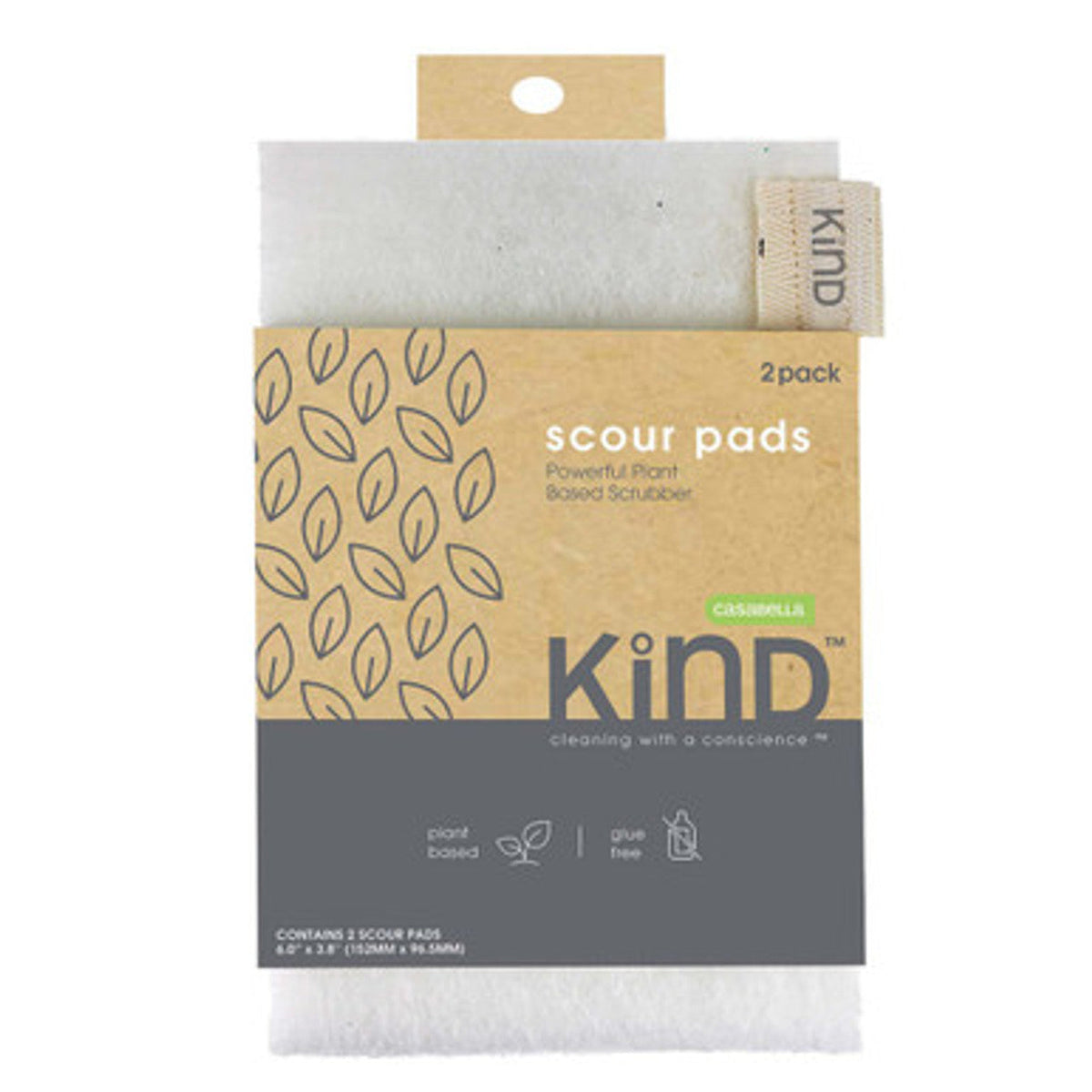 Casabella Kind Plant-Based Scour Pads, 2 ct (Case of 12)