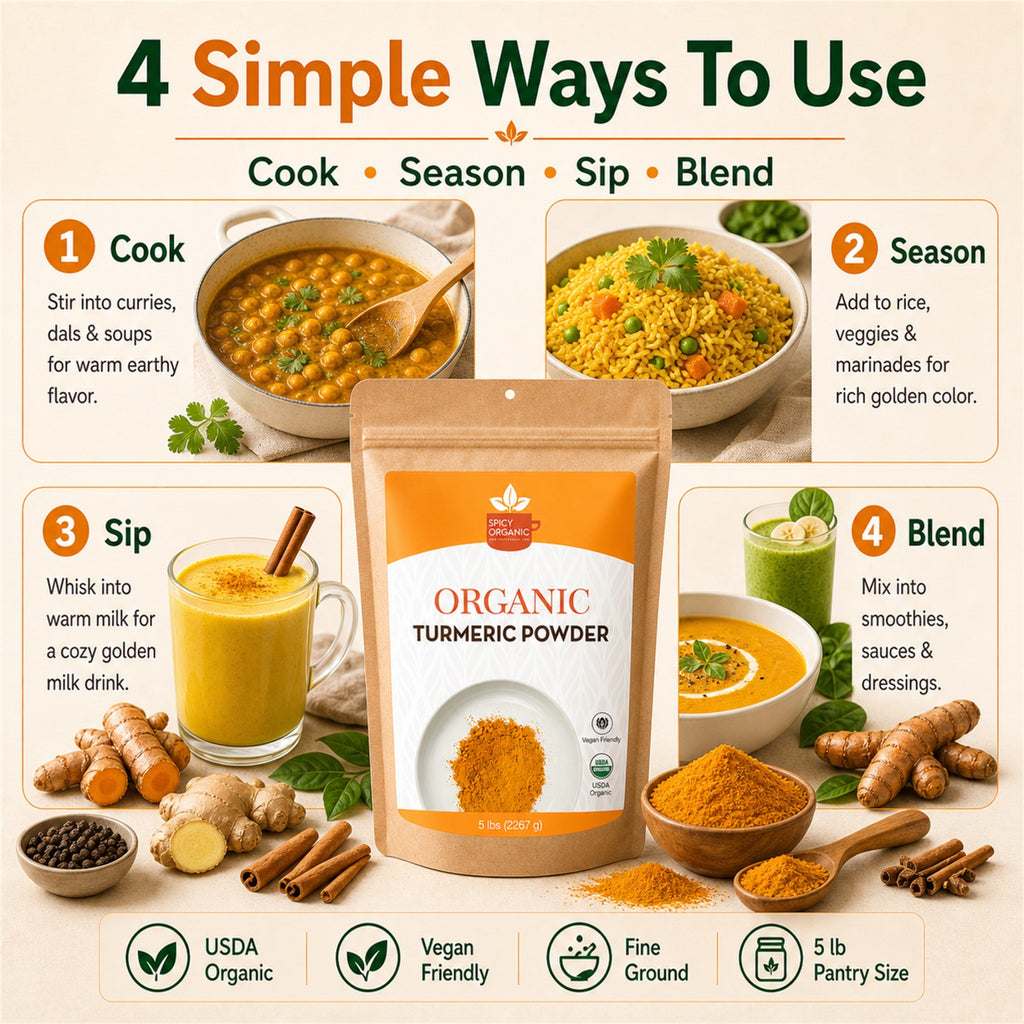 Organic Turmeric Powder – For Golden Milk & Curries