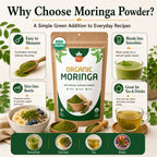 Organic Moringa Powder – For Smoothies & Golden Milk