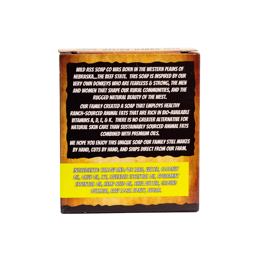 Tallow Bar Soap | Hay Honey Scent | Pack of 3 | 4.5 oz | Palm Oil & Paraben Free | Wild Ass Soap Co