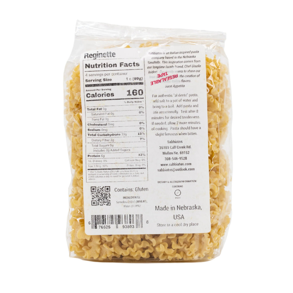 Reginette Pasta | 16 oz | Sabbiatos