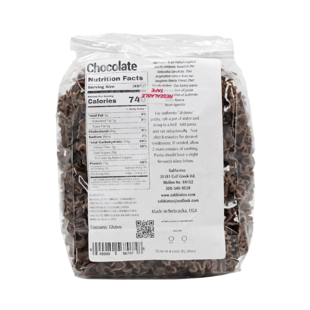 Chocolate Noodles | Gigli | 16 oz | Pack of 2 | Sabbiatos