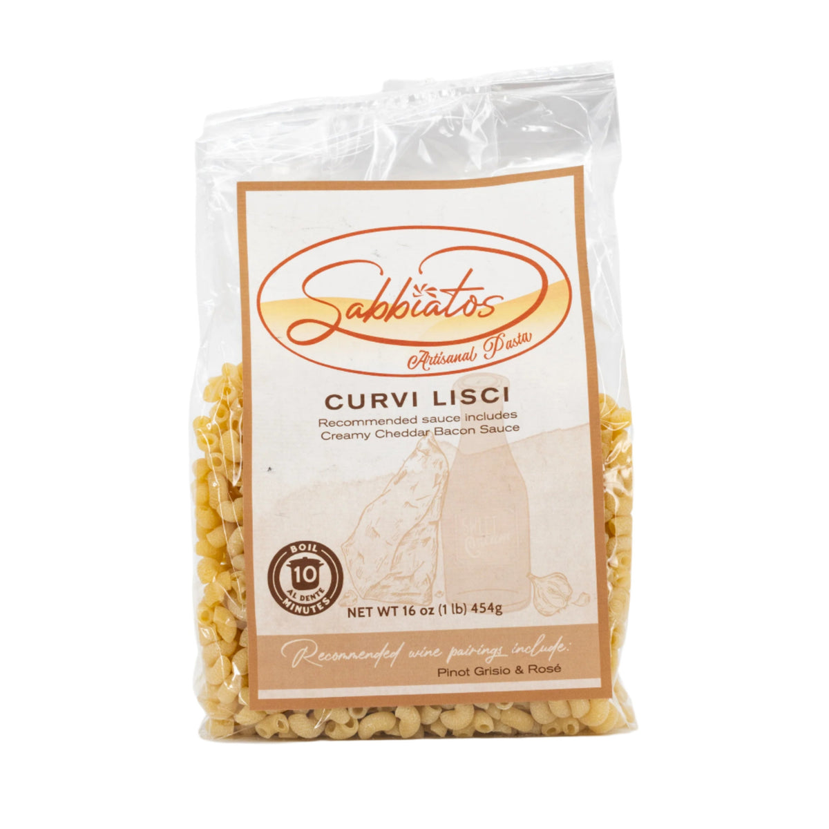 Curvi Lisci Pasta | 16 oz | Sabbiatos