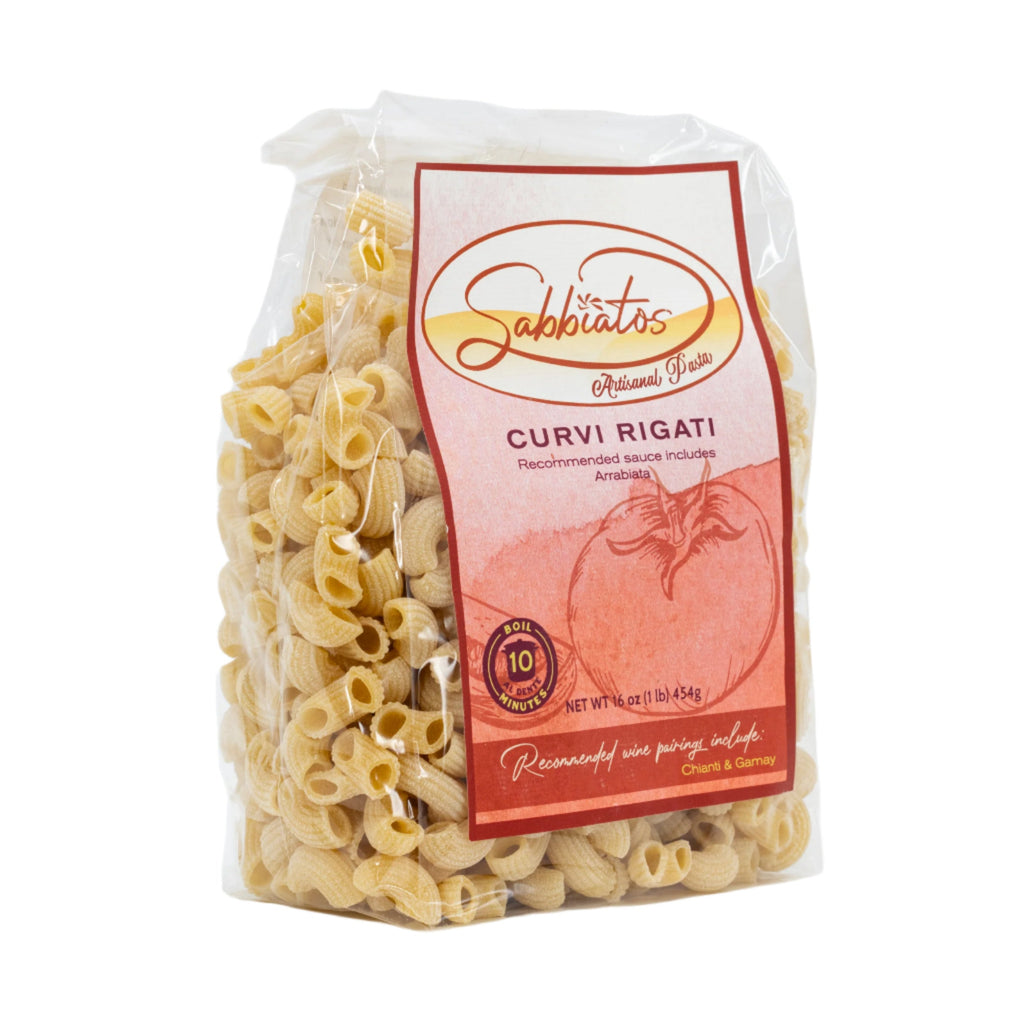 Curvy Rigati Pasta | 16 oz | Sabbiatos