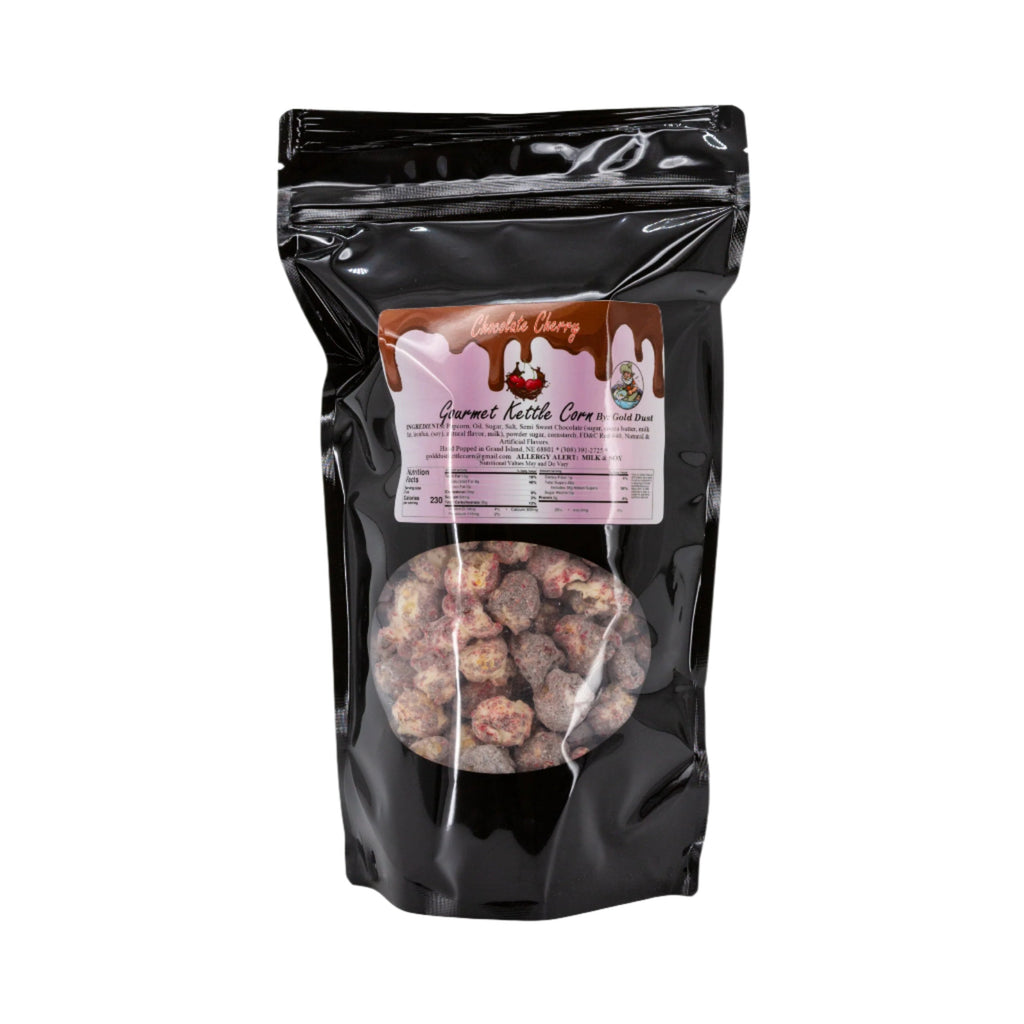Chocolate Covered Cherry Kettle Corn | 6.5 oz | Pack of 2 | Non-GMO | Gold Dust Kettle Corn