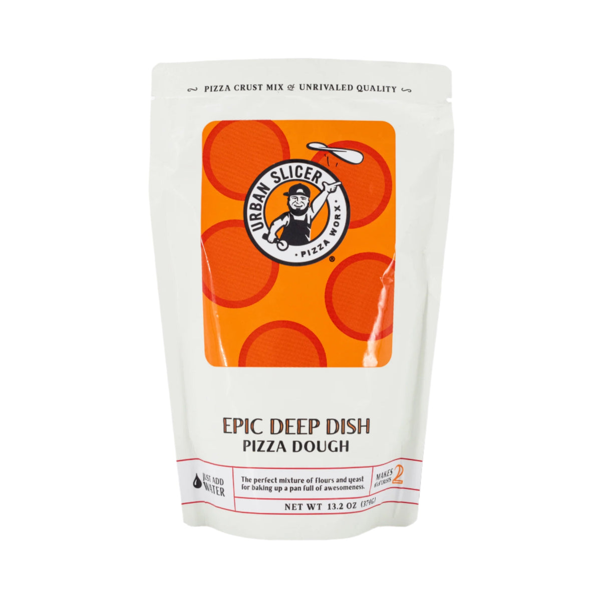 Epic Deep Dish Pizza Dough | Pack of 2 | 13.2 oz | Urban Slicer Pizza Worx