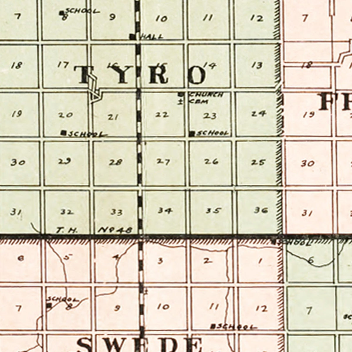 Vintage Map of Yellow Medicine County, Minnesota 1929