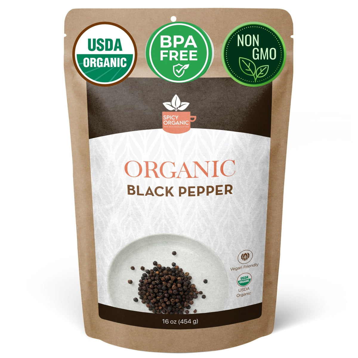 Organic Black Peppercorns – Whole, for Grinding & Marinades